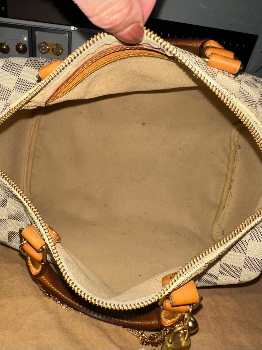 Authentic Louis Vuitton Damier Azur Speedy 30 White